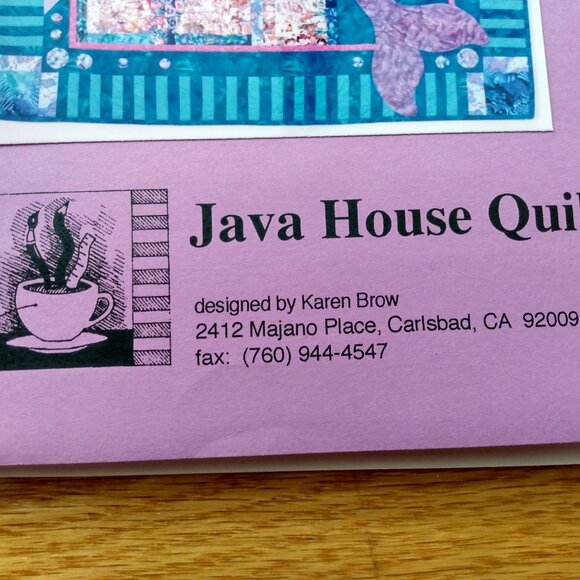 Vintage 90s Dolphin Quilt Sewing Pattern 60x66 - Picture 9 of 11